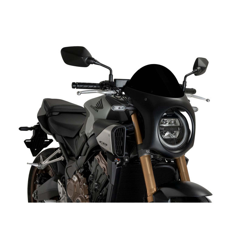 PUIG CUPOLINO SEMICARENATO PER HONDA CB650R NEO SPORTS CAFE 24-25 NERO-NERO