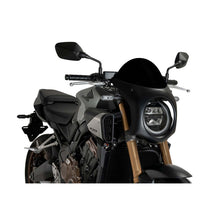 PUIG CUPOLINO SEMICARENATO PER HONDA CB650R NEO SPORTS CAFE 24-25 NERO-NERO