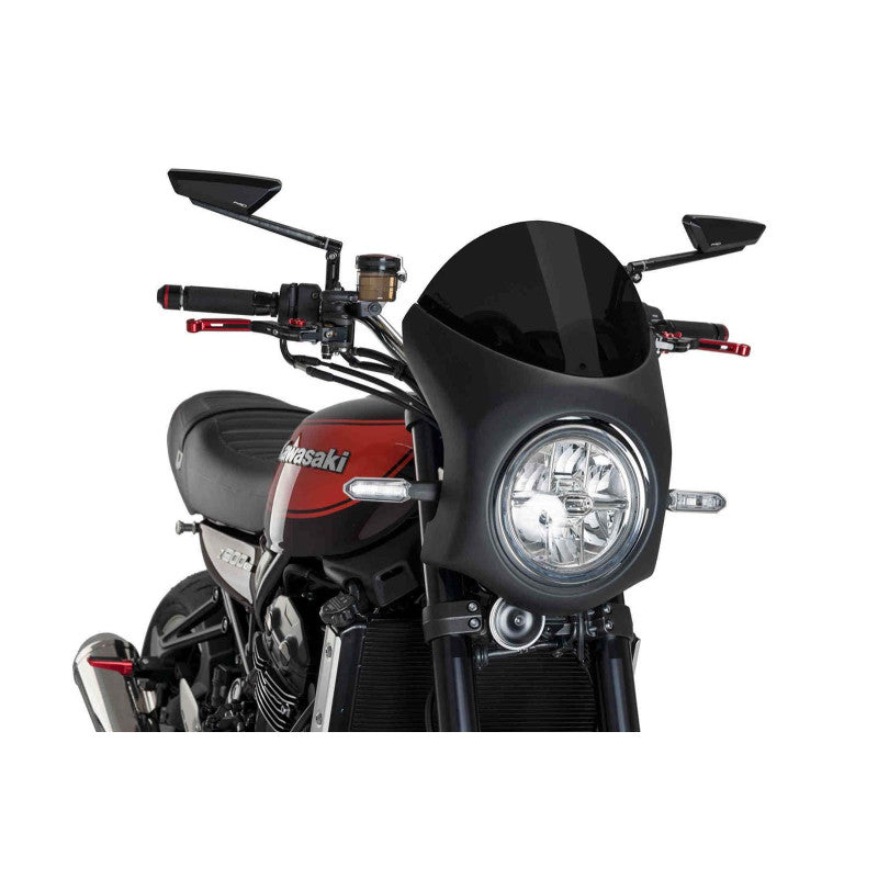 PUIG CUPOLINO SEMICARENATO PER KAWASAKI Z900RS 18-20 FUME SCURO-NERO