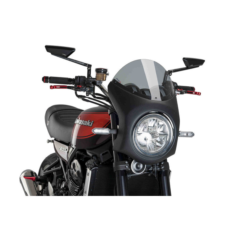 PUIG CUPOLINO SEMICARENATO PER KAWASAKI Z900RS 21-25 FUME CHIARO-NERO