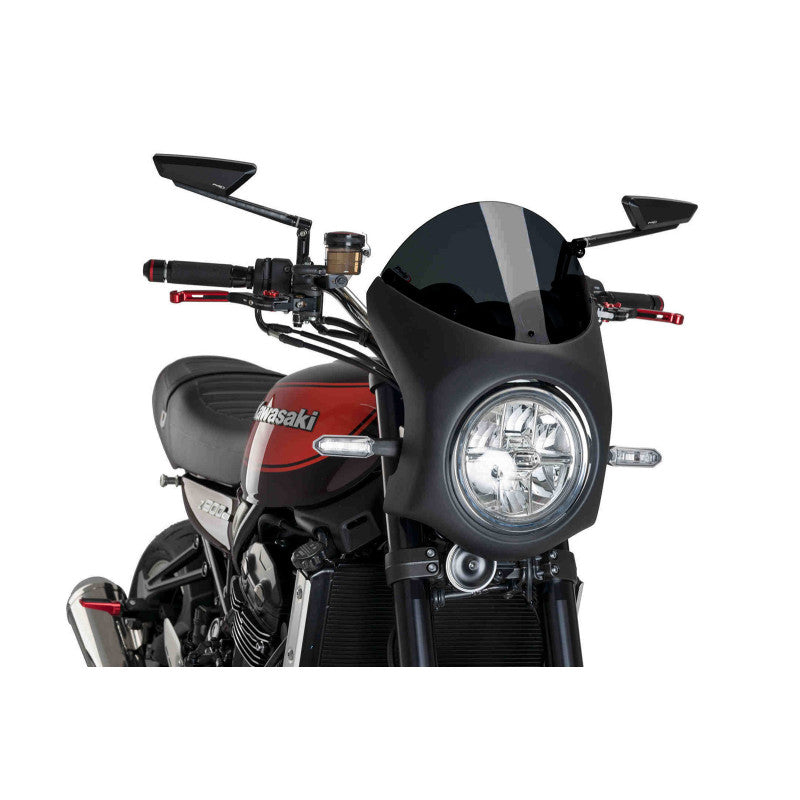 PUIG CUPOLINO SEMICARENATO PER KAWASAKI Z900RS 21-25 FUME SCURO-NERO