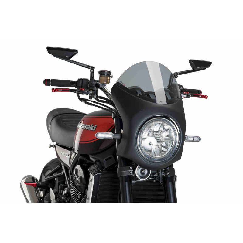 PUIG CUPOLINO SEMICARENATO PER KAWASAKI ZEPHYR 750 96-99 FUME CHIARO-NERO