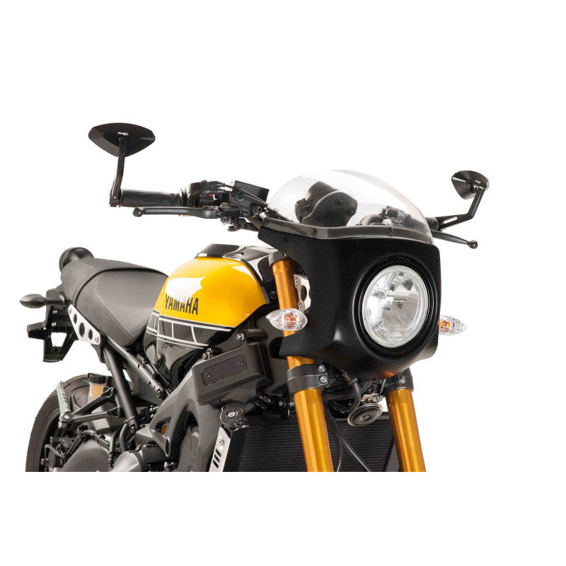 PUIG CUPOLINO SEMICARENATO PER MOTO GUZZI V7 III STONE 750 17-22 TRASPARENTE-CARBON