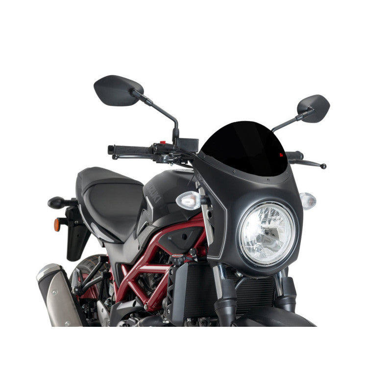 PUIG CUPOLINO SEMICARENATO PER SUZUKI SV650 16-25 NERO-NERO
