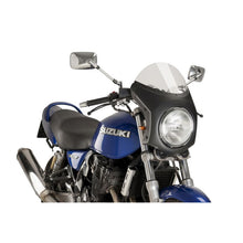 PUIG CUPOLINO SEMICARENATO PER TRIUMPH THRUXTON R 16-19 FUME CHIARO-CARBON