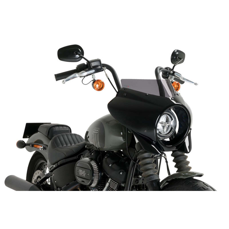 PUIG CUPOLINO SEMICARENATO SPORT MIRAGE PER HARLEY D. SOFTAIL STREET BOB FXBB 18-25 FUME SCURO-21331F