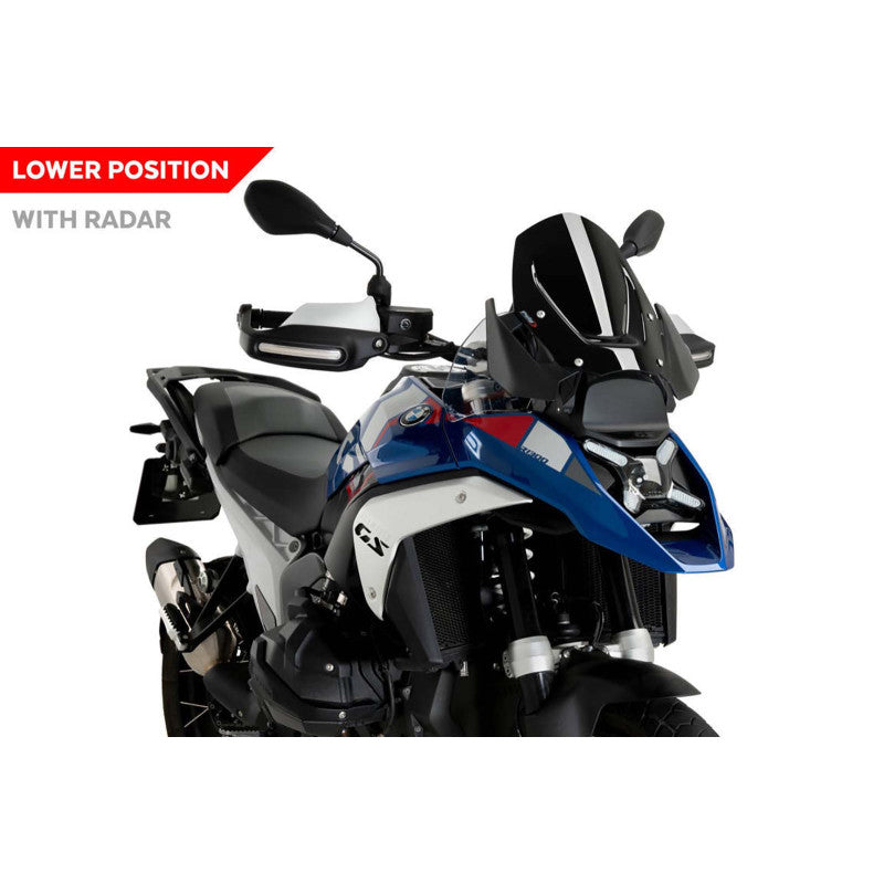 PUIG CUPOLINO SPORT CON RADAR PER BMW R1300 GS TROPHY 23-25 NERO