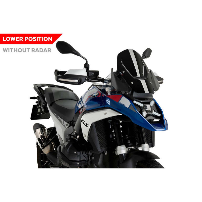 PUIG CUPOLINO SPORT SENZA RADAR PER BMW R1300 GS TROPHY 23-25 NERO