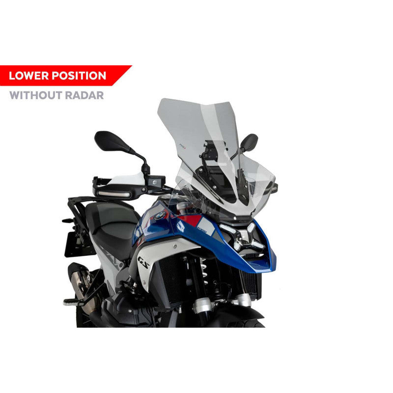 PUIG CUPOLINO TOURING PLUS SENZA RADAR PER BMW R1300 GS TRIPLE BLACK 23-25 FUME CHIARO