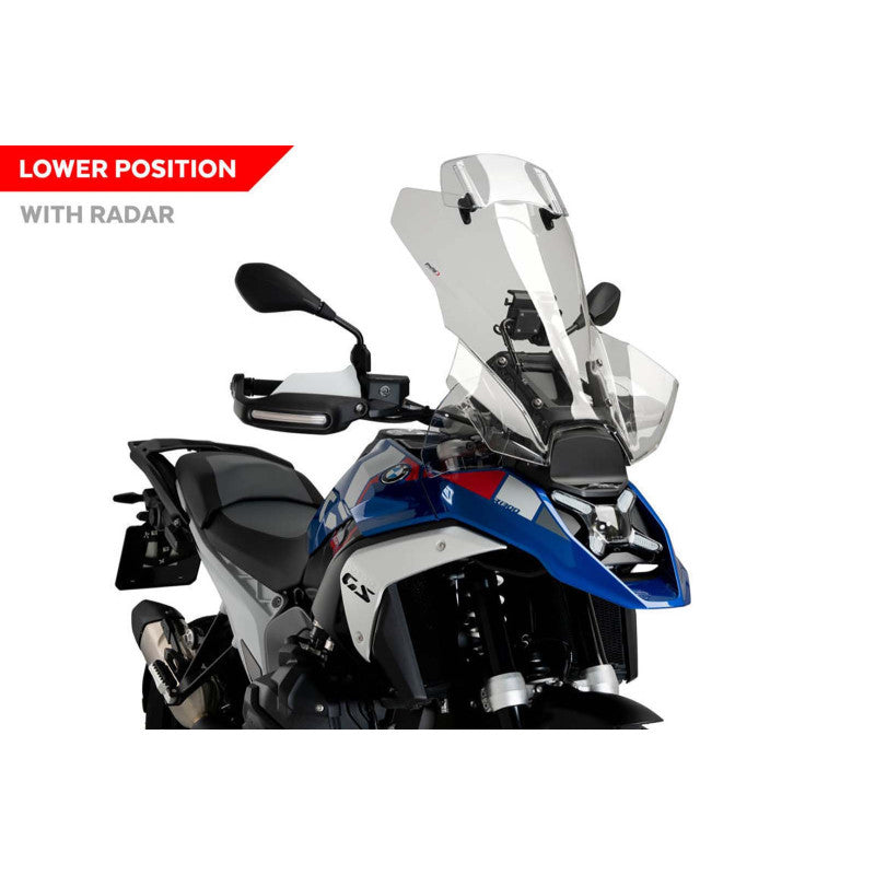 PUIG CUPOLINO TOURING PLUS-VISIERA CON RADAR PER BMW R1300 GS OPTION 719 TRAMONTANA 23-25 TRASPARENTE