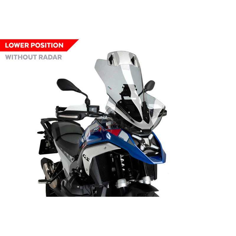 PUIG CUPOLINO TOURING PLUS-VISIERA SENZA RADAR PER BMW R1300 GS TROPHY 23-25 FUME CHIARO