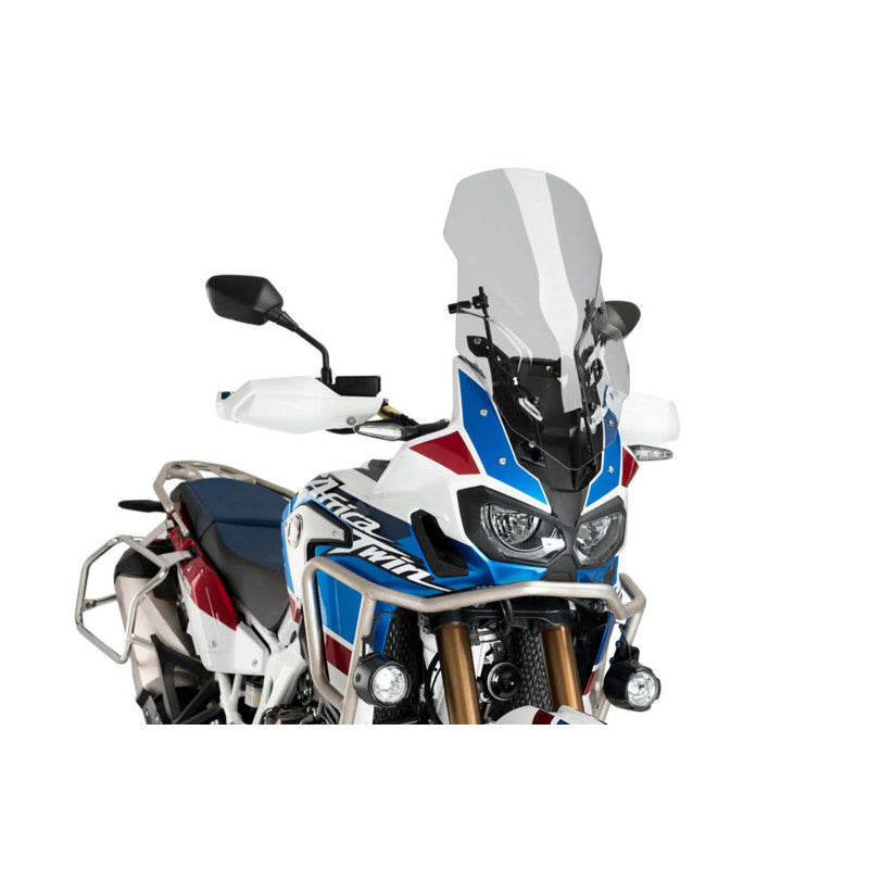 PUIG CUPOLINO TOURING REGOLABILE E M.E.M. PER HONDA CRF1000L AFRICA TWIN 16-17 FUME CHIARO