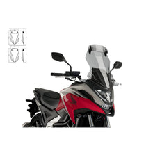 PUIG CUPOLINO TOURING-VISIERA PER HONDA NC750X 21-24 FUME CHIARO