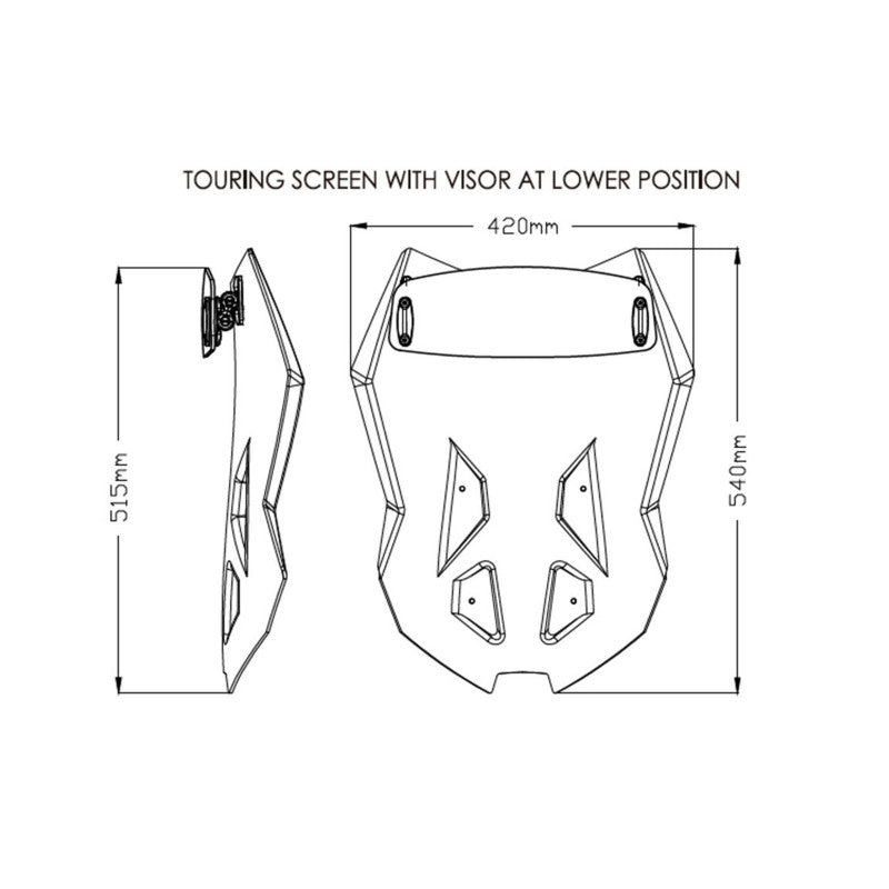 PUIG CUPOLINO TOURING-VISIERA PER KTM 1290 SUPERDUKE GT 19-21 FUME CHIARO