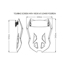 PUIG CUPOLINO TOURING-VISIERA PER KTM 1290 SUPERDUKE GT 19-21 FUME CHIARO