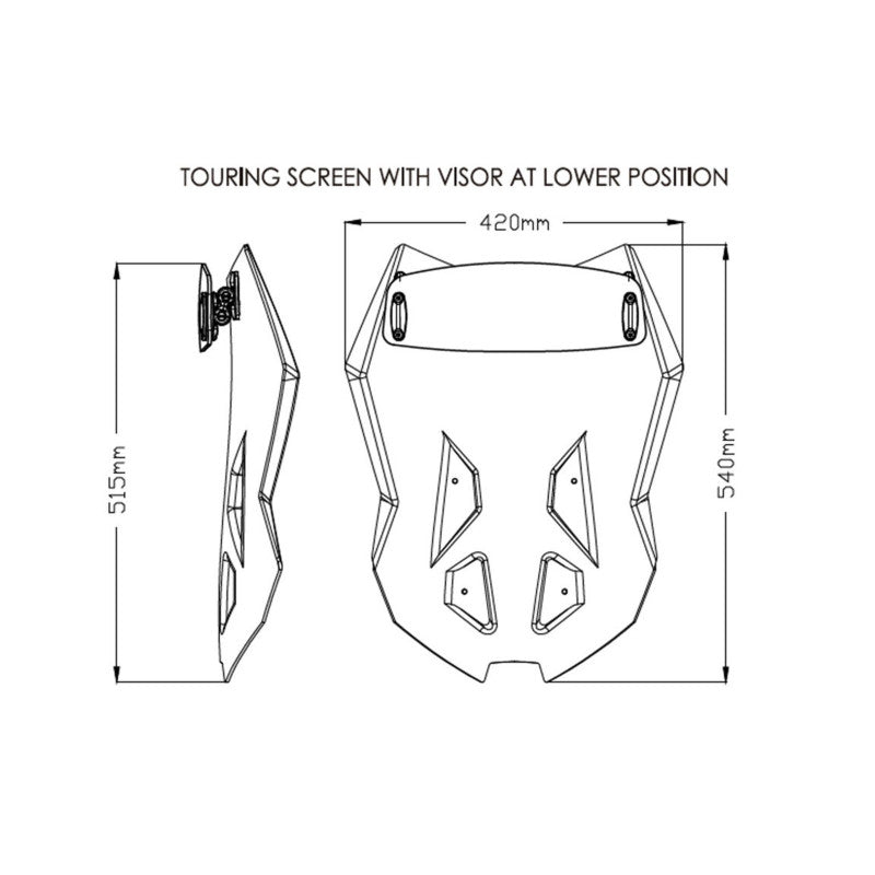 PUIG CUPOLINO TOURING-VISIERA PER KTM 1290 SUPERDUKE GT 22-24 FUME CHIARO