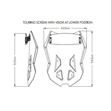 PUIG CUPOLINO TOURING-VISIERA PER KTM 1290 SUPERDUKE GT 22-24 FUME CHIARO