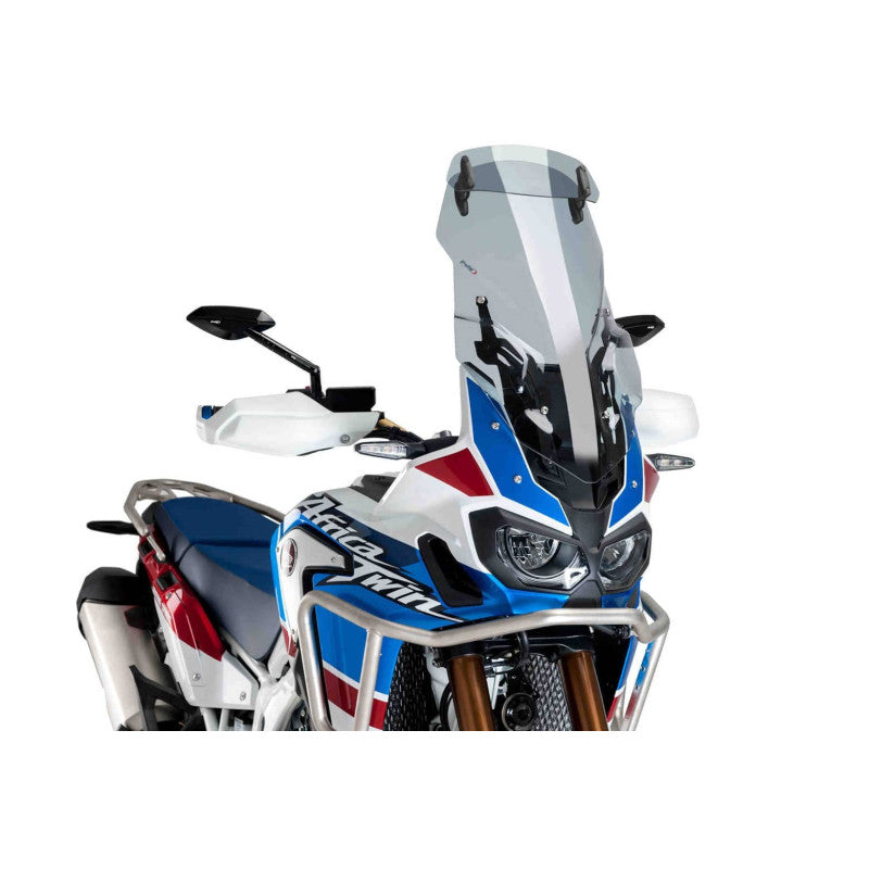 PUIG CUPOLINO TOURING-VISIERA-SUPPORTO PER HONDA AFRICA TWIN 16-17 FUME CHIARO