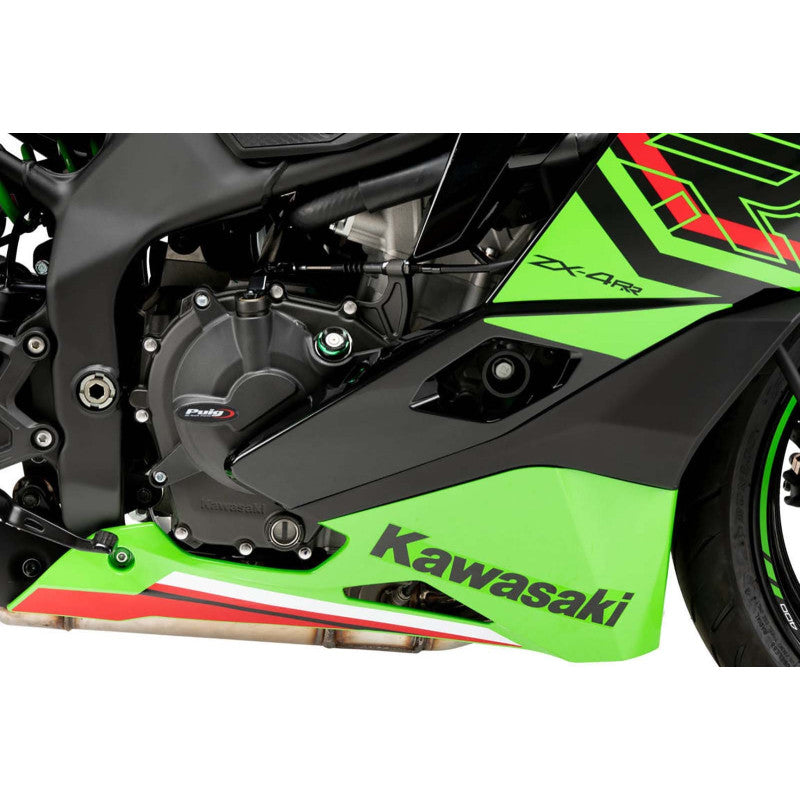 PUIG PROTEZIONE CARTER MOTORE TRACK PER CAMPIONATO KAWASAKI ZX-4R NINJA 24-25 NERO