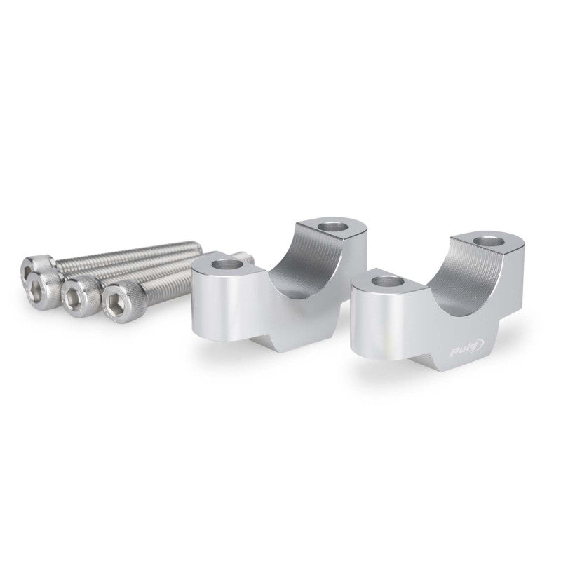PUIG RISERS PER MANUBRI BMW R12 NINE T 24-25 SILVER