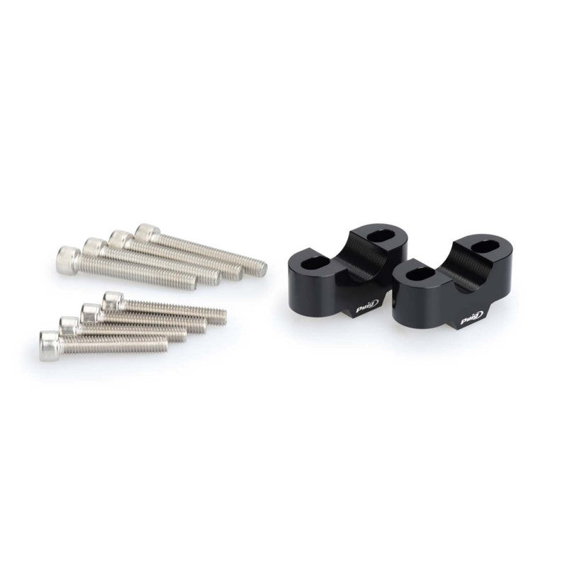 PUIG RISERS PER MANUBRI TRIUMPH SCRAMBLER 400X 24-25 NERO-COD.3671N