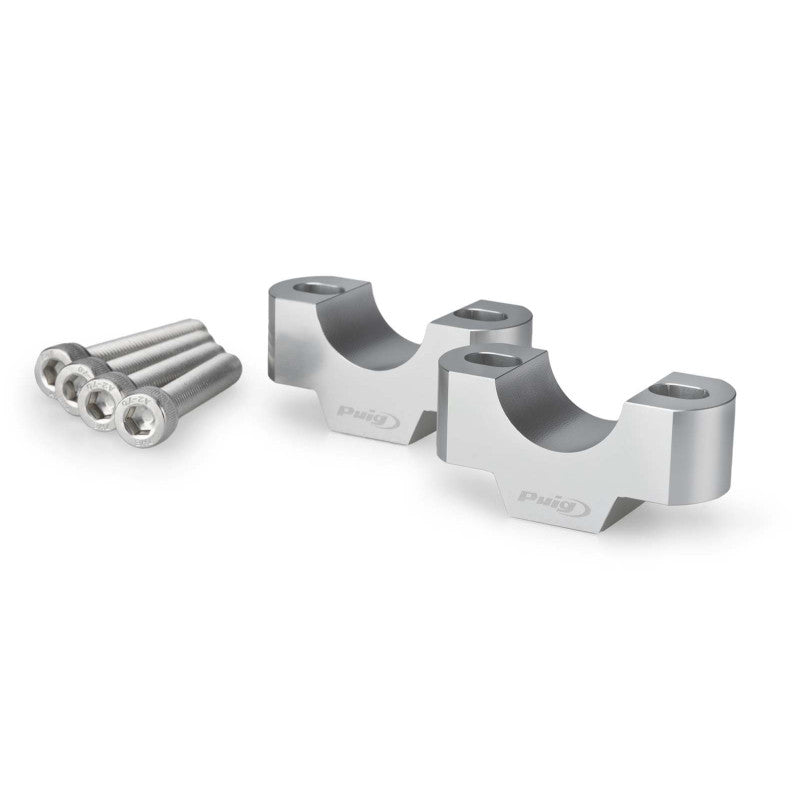PUIG RISERS PER MANUBRI TRIUMPH TIGER 900 RALLY PRO 24-25 SILVER
