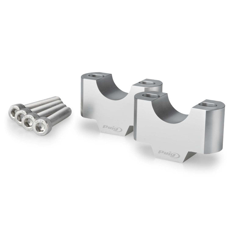PUIG RISERS PER MANUBRI TRIUMPH TIGER 900 RALLY PRO 24-25 SILVER