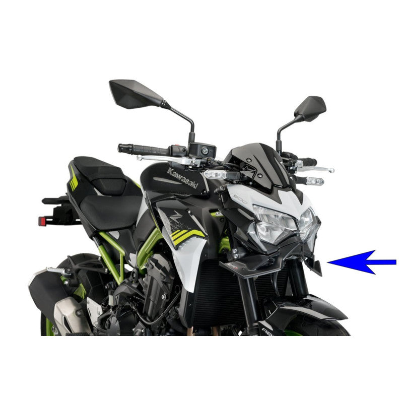 PUIG SPOILER ANTERIORE DOWNFORCE NAKED PER KAWASAKI Z900 20-21 NERO OPACO