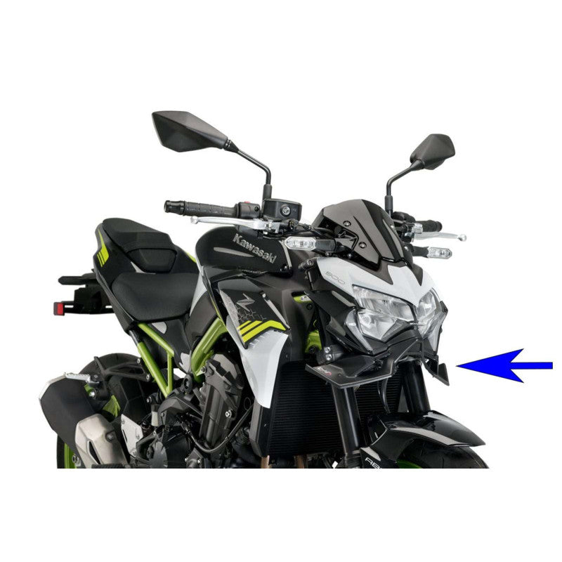 PUIG SPOILER ANTERIORE DOWNFORCE NAKED PER KAWASAKI Z900 2022 NERO OPACO