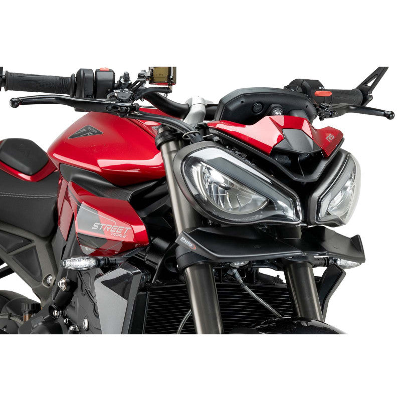 PUIG SPOILER ANTERIORE DOWNFORCE NAKED TRIUMPH SPEED TRIPLE 1200 RS 21-25 NERO OPACO