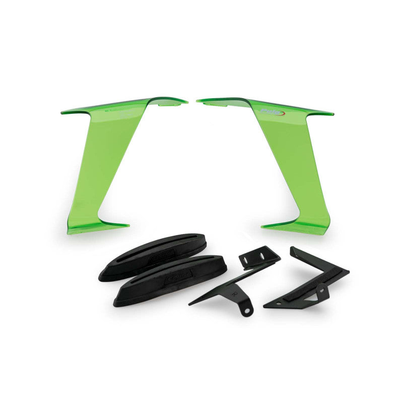 PUIG SPOILER LATERALE DOWNFORCE RACE KAWASAKI ZX-10RR 21-25 VERDE