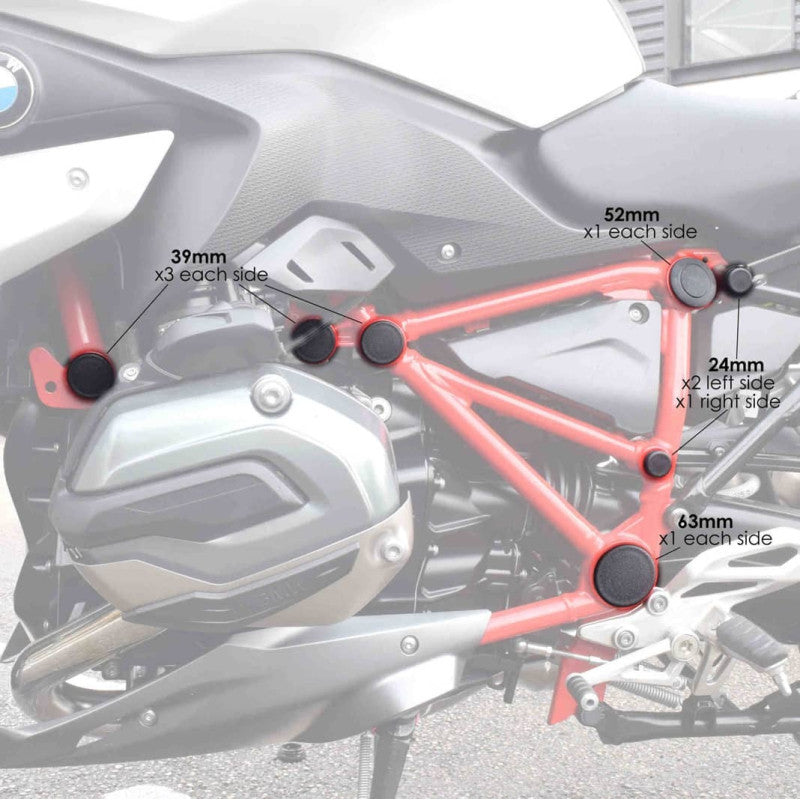 PUIG TAPPI TELAIO BMW R1250 R 18-20 NERO