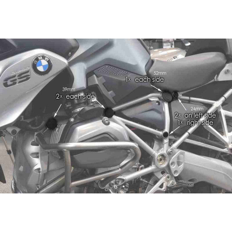 PUIG TAPPI TELAIO PER BMW R1200GS ADVENTURE 14-15 NERO
