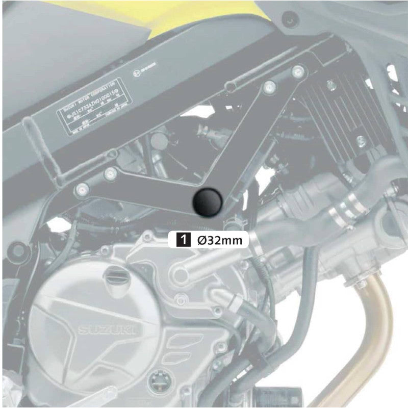 PUIG TAPPI TELAIO PER SUZUKI DL650 V-STROM 17-25 NERO