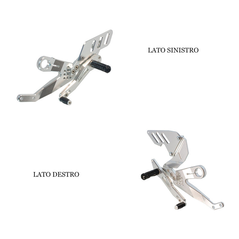 RACINGBIKE PEDANA-POGGIAPIEDE FISSO YAMAHA MT-01 05-12 SILVER
