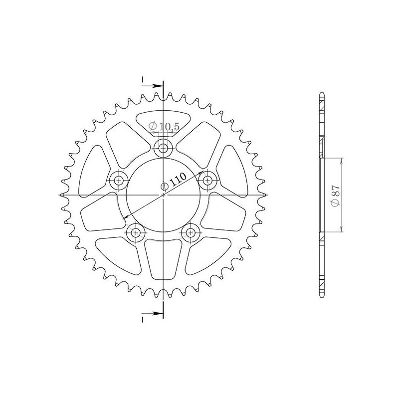 SGR CORONA R+2 AL P520-D47 PER SUZUKI SV 650 03-09