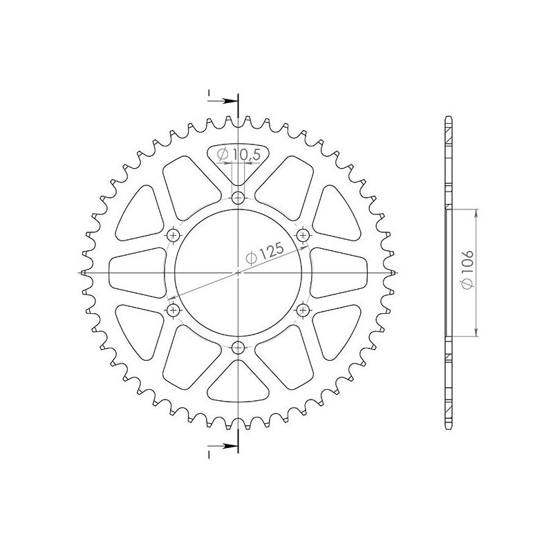 SGR CORONA R+2 AL P520-D49 PER TRIUMPH STREET TRIPLE R 675 13-16