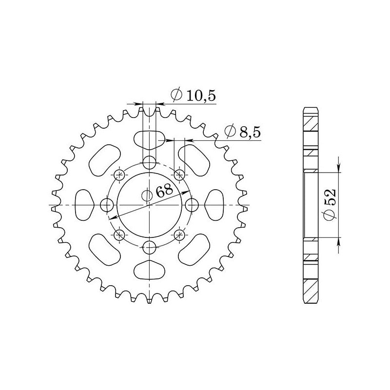 SGR CORONA S AC P420-D33 PER KAWASAKI KLX 110 03/09