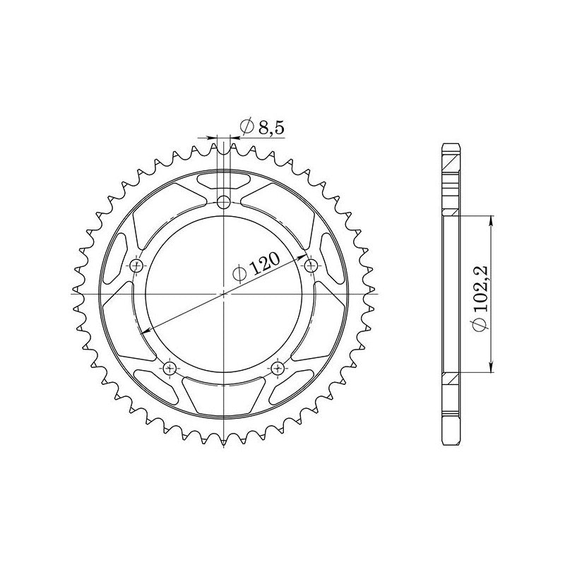 SGR CORONA S AC P420-D47 PER APRILIA TUONO 50 03-04