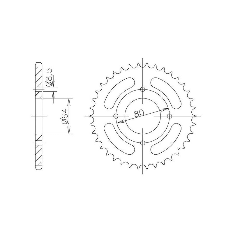 SGR CORONA S AC P428-D45 PER YAMAHA YBA ENCITER 125 07/09
