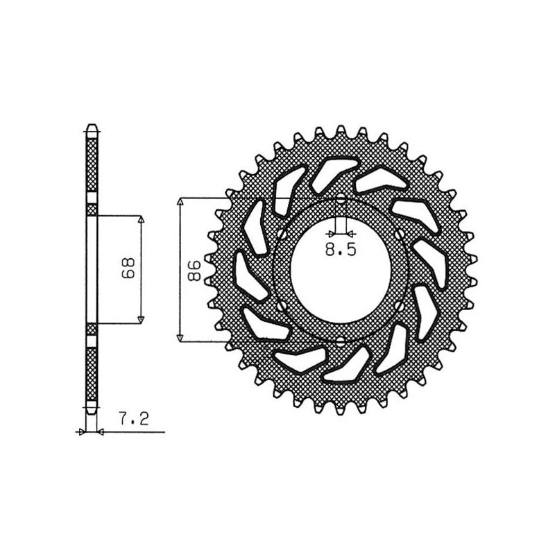 SGR CORONA S AC P428-D46 PER KAWASAKI BN ELIMINATOR 125 98-07