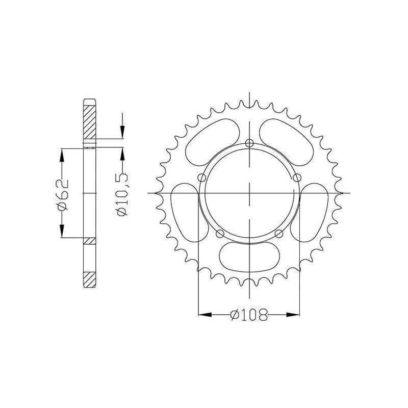 SGR CORONA S AC P428-D50 PER DERBI GPR NUDE 125 04/08