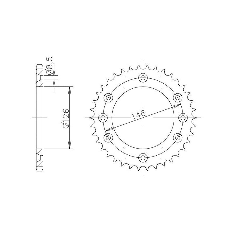 SGR CORONA S AC P428-D50 PER SUZUKI TS X 125 85-90