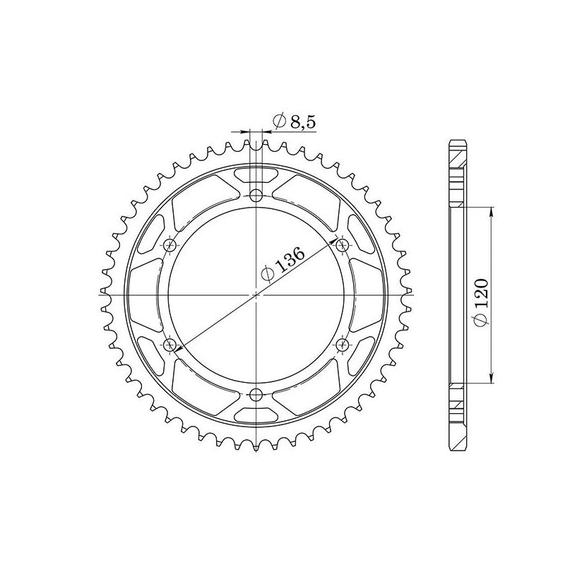 SGR CORONA S AC P428-D55 PER YAMAHA FZR RR 400 88/95