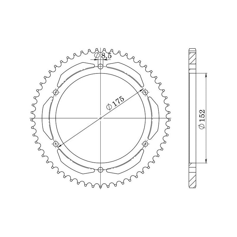 SGR CORONA S AC P428-D57 PER YAMAHA DT RE 125 04/06