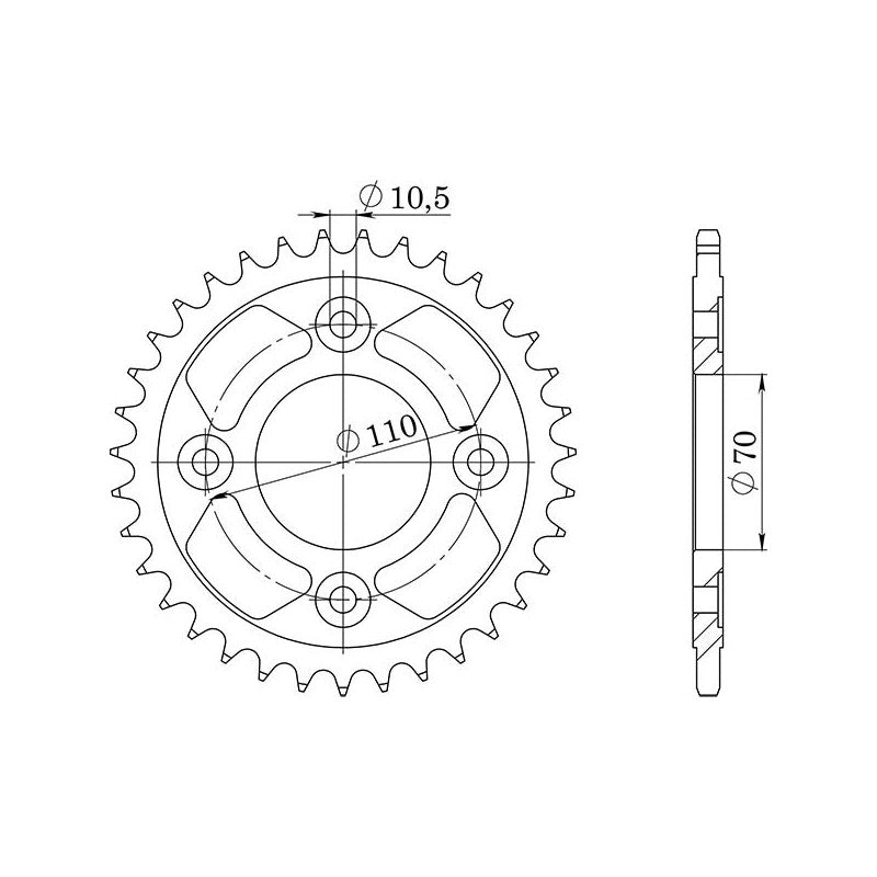 SGR CORONA S AC P520-D36 PER HONDA CB N EURO 400 82-84