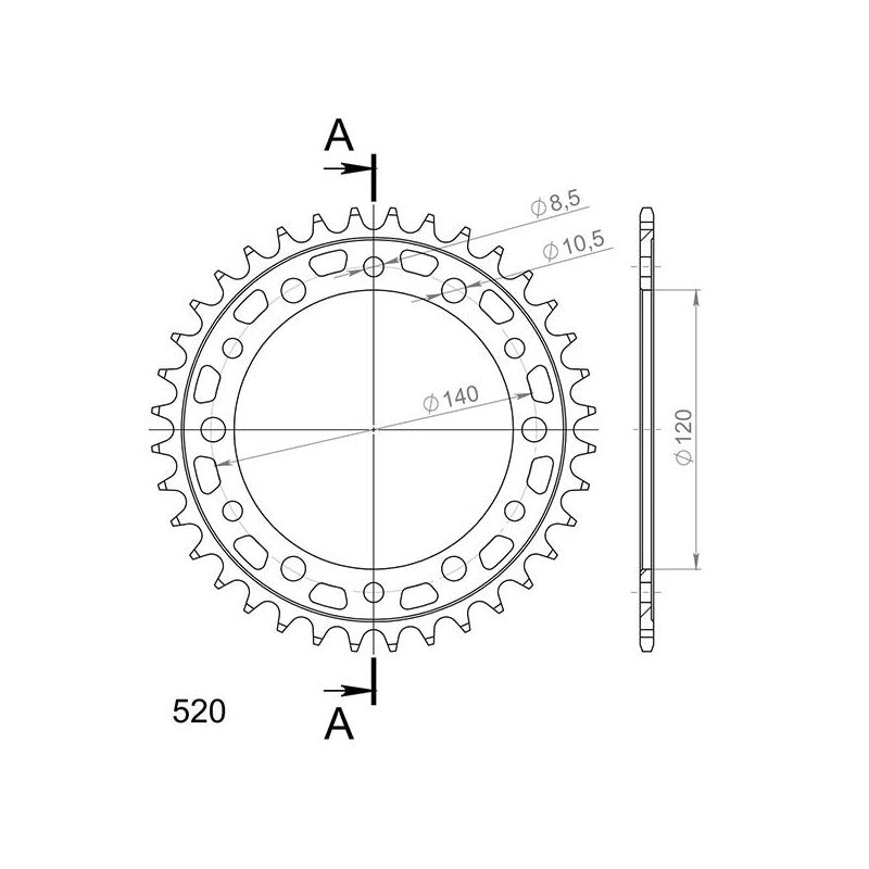 SGR CORONA S AC P520-D36 PER HONDA CBR R ABS/300 15-17