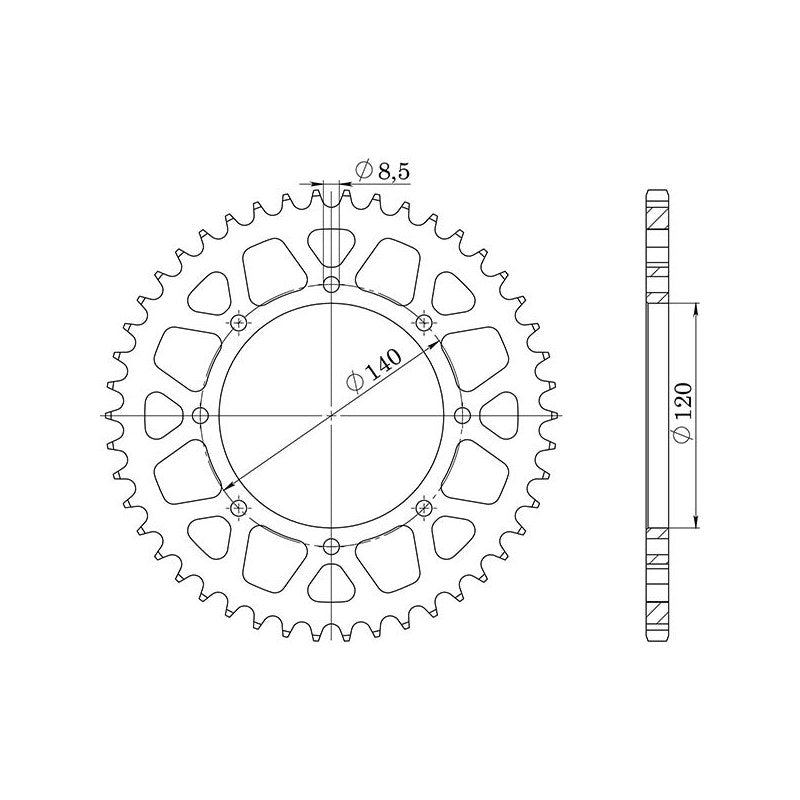 SGR CORONA S AC P520-D42 PER KAWASAKI KLR 650 95-05