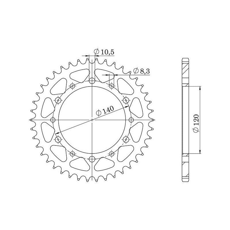 SGR CORONA S AC P520-D44 PER KAWASAKI KLR D 250 85/05