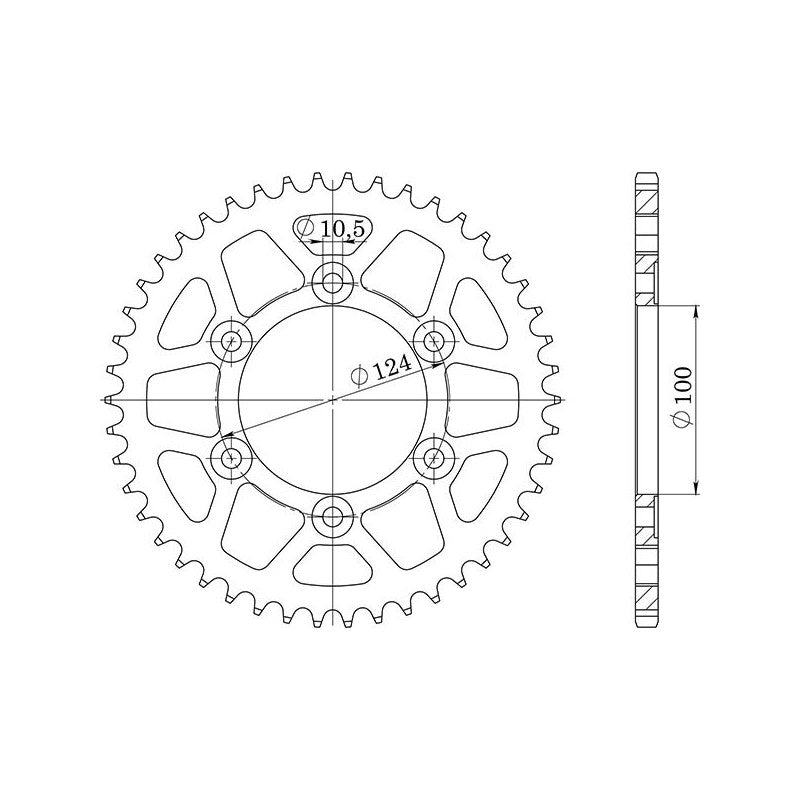 SGR CORONA S AC P520-D45 PER DUCATI MONSTER/ABS 696 08/14